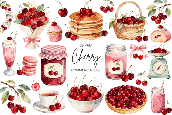 A Sweet Touch: Using Watercolor Cherry Clipart for Summer Designs