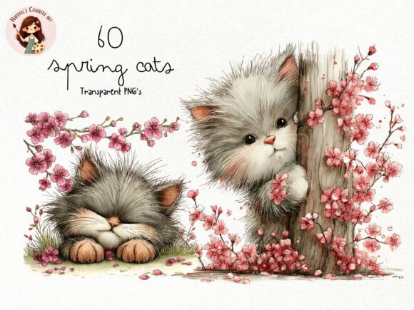 Charming Spring Cat Clipart: A Designer's Guide