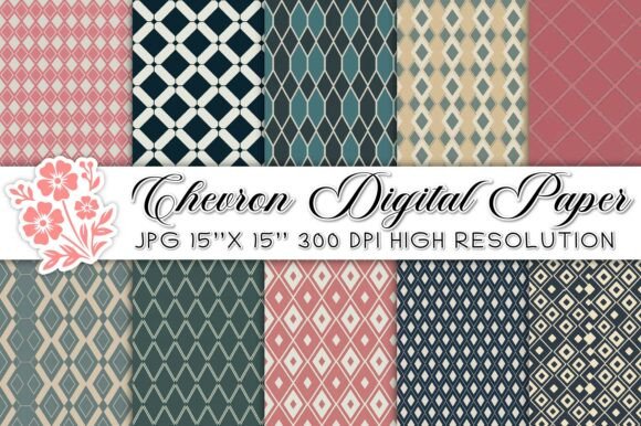 Chevron Digital Paper Backgrounds: A Creative Asset for Modern Design