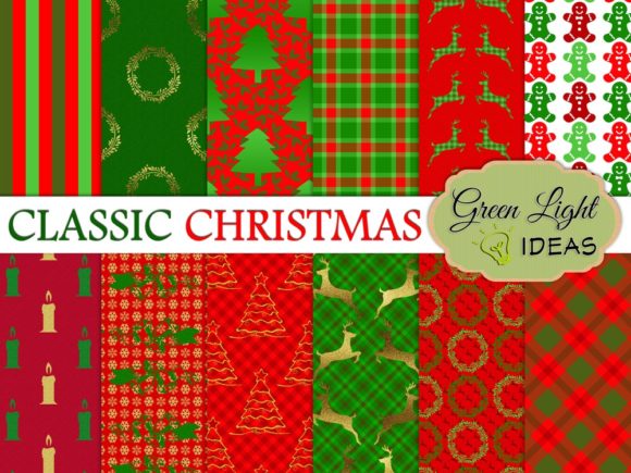 Classic Christmas Scrapbook Backgrounds for Festive Projects