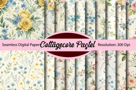 Cottagecore Pastel Digital Paper: A Gentle Touch for Modern Design