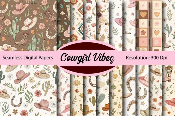 How to Use Cowgirl Vibes Seamless Digital Paper in Your Projects