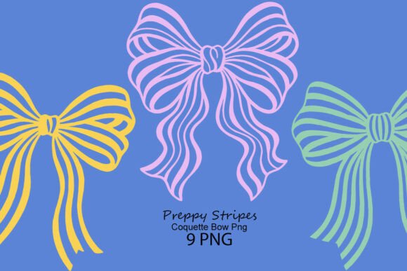 Preppy Stripes Coquette Bow Png: A Modern Design Asset