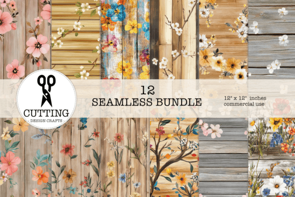 Rustic Spring Floral Backgrounds: A Fresh Take on Digital Design