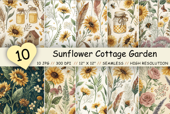 Sunflower Cottage Garden Digital Paper: A Designer's Guide