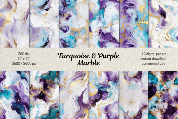 Turquoise & Purple Marble Backgrounds: A Guide for Creatives