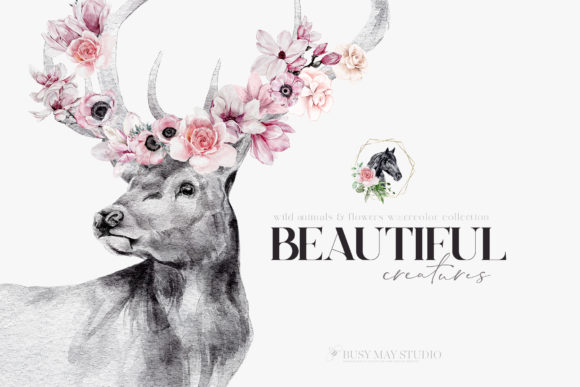 Watercolor Animal Portraits and Flowers: A Designer's Guide