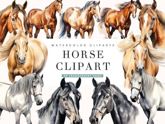 Watercolor Horse Clipart: A Creative Toolkit for Modern Projects