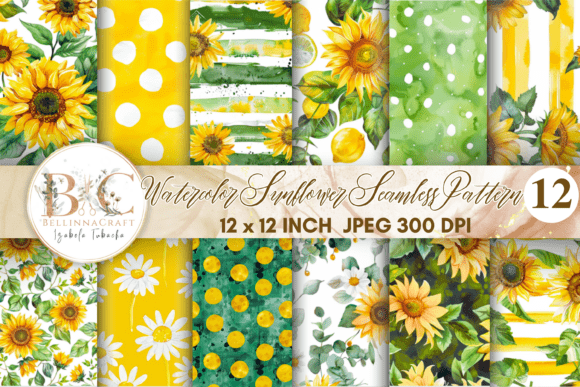Watercolor Sunflower Seamless Pattern: A Designer's Sunny Toolkit