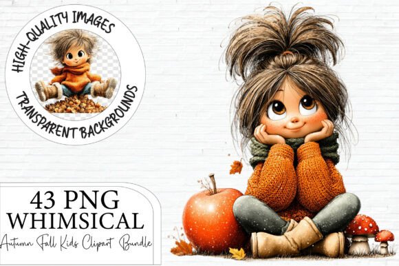 Whimsical Autumn Fall Kids Clipart: Creative Asset Guide