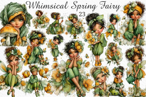 Whimsical Spring Fairy Clipart PNG: Elevate Your Seasonal Designs